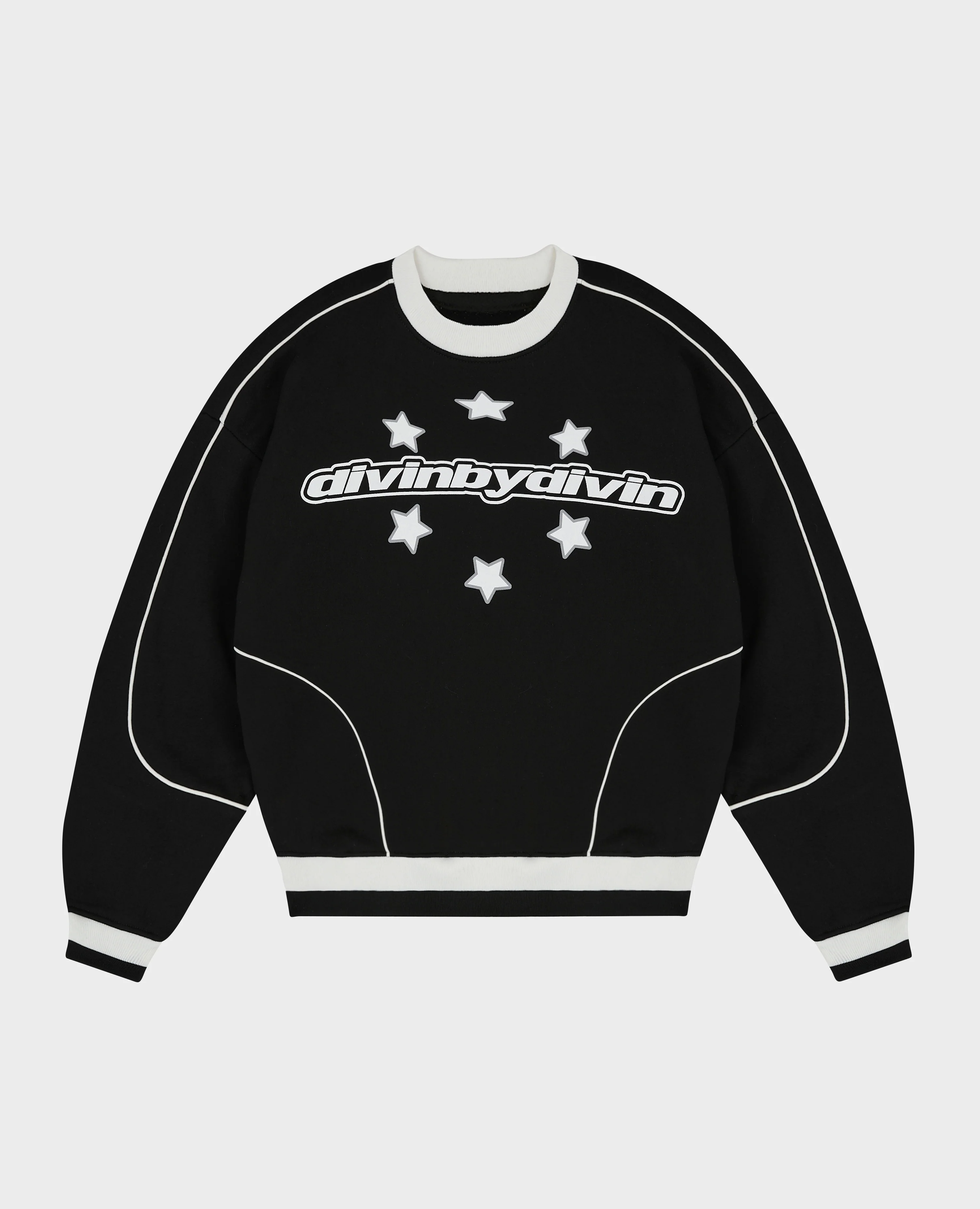 BLACK 6SNOW CREWNECK