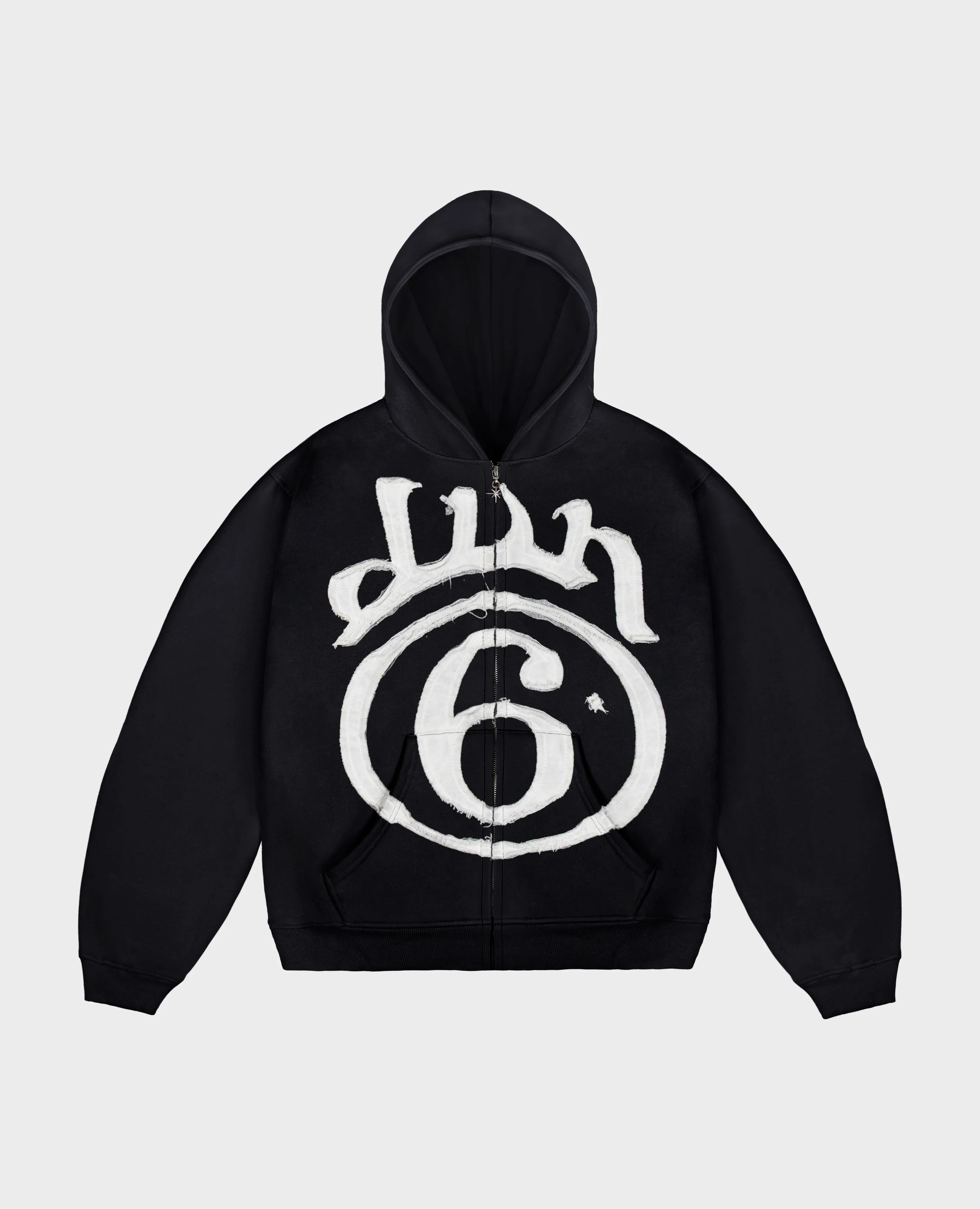 BLACK 6STARS PATCH ZIP