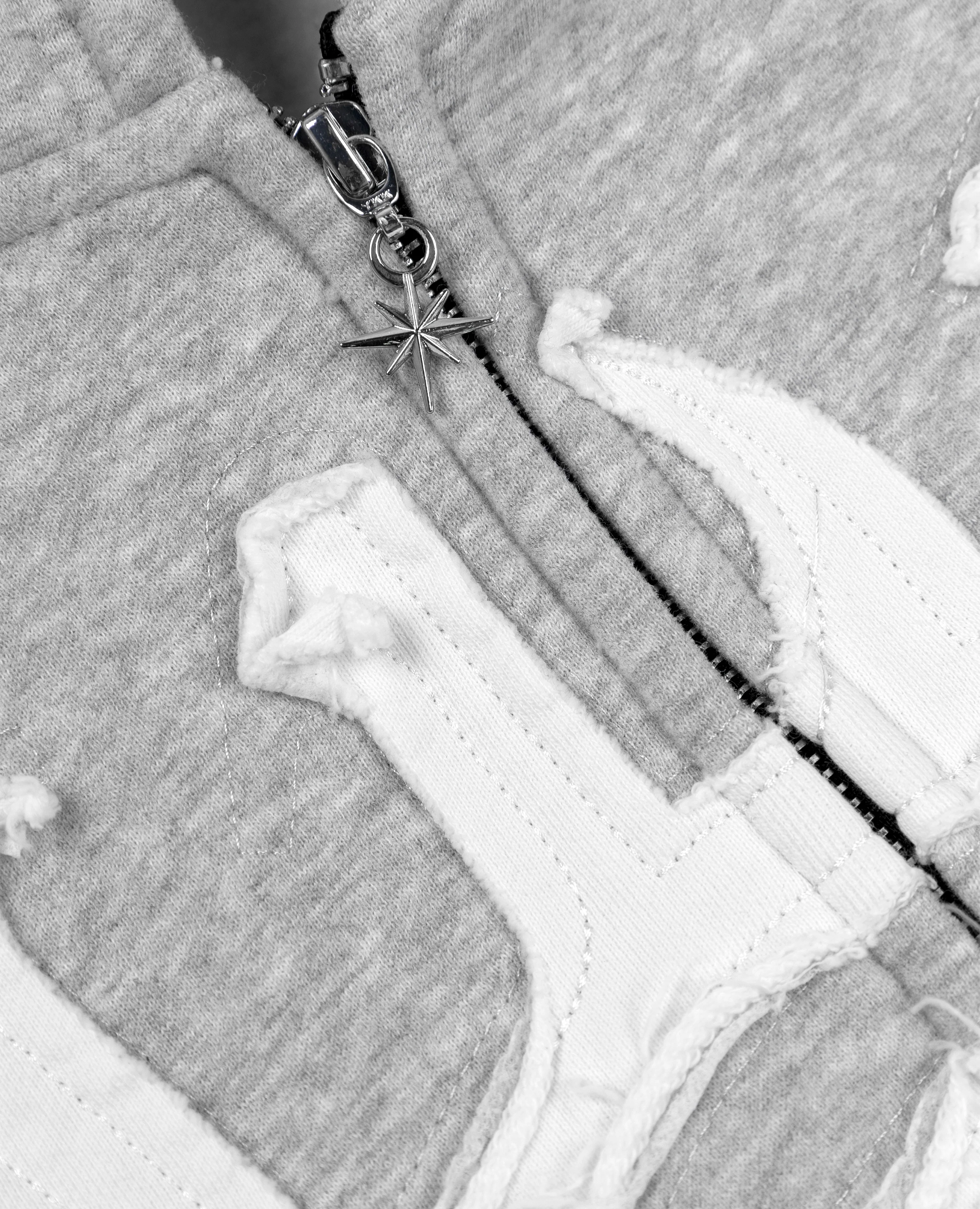 GREY 6STARS PATCH ZIP - Image 2
